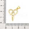 Brass Micro Pave Cubic Zirconia Pendants KK-D325-37G-3