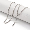 Non-Tarnish 304 Stainless Steel Wheat Chain Necklaces NJEW-R266-02P-2
