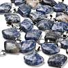 Natural Blue Spot Jasper Pendants G-Z067-05P-04-1