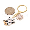 Snowflake & Panda Alloy Enamel Pendant Keychains KEYC-JKC00630-04-2