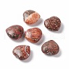 Mother's Day Gifts Natural Leopard Skin Jasper Heart Love Stone G-B030-03-1