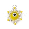 Beaded Star Eye Charms PALLOY-MZ00574-08-1