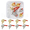8Pcs 2 Colors Rack Plating Alloy Stud Earring Findings FIND-YW0003-82B-1