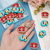 GOMAKERER 16Pcs 2 Style Television/Telephone Food Grade Silicone Focal Beads SIL-GO0001-16-3