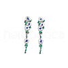 Elegant Nature-Inspired Long Alloy Stud Earrings HY8690-5