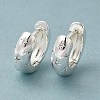 Clear Cubic Zirconia Star Hoop Earrings EJEW-C022-01S-1