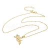 Mother's Day Brass Micro Pave Clear Cubic Zirconia Pendant Necklaces for Women NJEW-Q021-01A-G-4