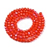 Electroplate Opaque Solid Color Glass Beads Strands EGLA-A044-P4mm-L03-2