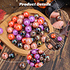 SOFPLATE Halloween Theme 100Pcs 5 Colors Opaque Acrylic Beads MACR-SP0001-01B-05-6
