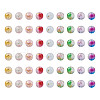Frosted Spray Painted Glass Beads Strands GLAA-TA0003-10-15