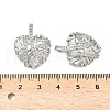 Brass Micro Pave Clear Cubic Zirconia Pendants KK-B139-01P-3
