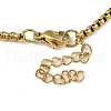 201 Stainless Steel Popcorn Chain Bangles for Women BJEW-M044-02G-3