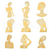 9Pcs 9 Styles Nickel Decoration Stickers DIY-WH0450-046-1