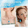 SOFPLATE 40Pcs Faceted Teardrop Glass Pendants GLAA-SP0001-11D-5