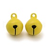 Spray Painted Brass Bell Pendants KK-G281-H11-1