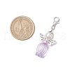 Angel Glass Pearl Round Bead Pendant Decorations HJEW-JM03334-3