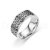 Retro 304 Stainless Steel Enamel Finger Rings for Men FS-WG366A7-09-2