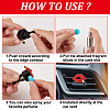 SUPERFINDINGS 6Pcs 6 Styles Lip Shape Alloy Rhinestone Air Vent Clips AJEW-FH0004-67-3