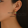 Brass Dangle Stud Earrings JI9518-2-2