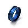 201 Stainless Steel Grooved Finger Ring Settings STAS-TAC0001-10C-L-1