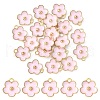 Light Gold Plated Alloy Enamel Pendants ENAM-YW0002-20B-1