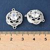 Flower Brass Connector Charms KK-A253-04S-3