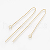 Brass Stud Earring Findings KK-S348-101-2