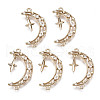 Brass Micro Pave Cubic Zirconia Links Connectors KK-R111-044-1