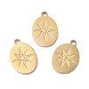 Ion Plating(IP) 316L Surgical Stainless Steel Charms STAS-H213-90G-3