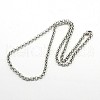 Rolo Chain Necklace for Men NJEW-F027-14-3.5mm-1