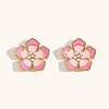 304 Stainless Steel Enamel Stud Earrings FS-WGE828E-09-1