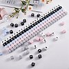 108 Pcs White Cube Silicone Beads Letter Number Square Dice Alphabet Beads with 2mm Hole Spacer Loose Letter Beads for Bracelet Necklace Jewelry Making JX438B-5