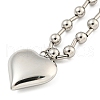 Non-Tarnish 304 Stainless Steel Heart Pendant Necklaces for Women NJEW-Z040-03P-2