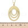 Triple Oval 304 Stainless Steel Pendant Necklaces NJEW-M096-31G-3