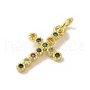 Brass Micro Pave Cubic Zirconia Pendants KK-M283-20C-02-2