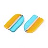 Transaprent Resin & Wood Pendants RESI-T057-81-2