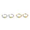 Brass Enamel Clip-on Earrings EJEW-D274-06-1