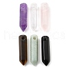 Natural Mixed Gemstone Pointed Pendants G-Q035-01-1
