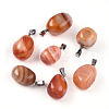 Natural Red Agate Pendants G-N348-01P-1