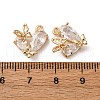 Brass Micro Pave Cubic Zirconia Charms KK-Z112-40G-02-3