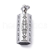 Openable 304 Stainless Steel Urn Ashes Pendants STAS-D097-08P-1