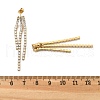 304 Stainless Steel Clear Cubic Zirconia Tassel Stud Earrings EJEW-Z094-01E-G-5