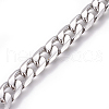 Tarnish Resistant 201 Stainless Steel Cuban Link Chains CHS-L020-036A-P-1