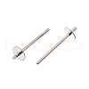304 Stainless Steel Stud Earring Findings STAS-D370-02P-01-2