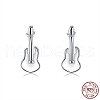 Anti-Tarnish Rhodium Plated Sterling Silver Stud Earrings EJEW-BB67164-P-6