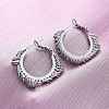 Brass Hoop Earrings EJEW-R025-31P-1