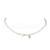 Brass Micro Pave Grade AAA Cubic Zirconia Letter Pendant Necklaces NJEW-JN04771-15-1