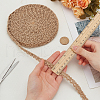 Braided Burlap Ribbon OCOR-WH0091-23C-3