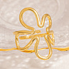 Flower 304 Stainless Steel Finger Rings for Women RJEW-M103-03G-1