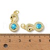 Brass Micro Pave Cubic Zirconia Pendants KK-A197-13G-3